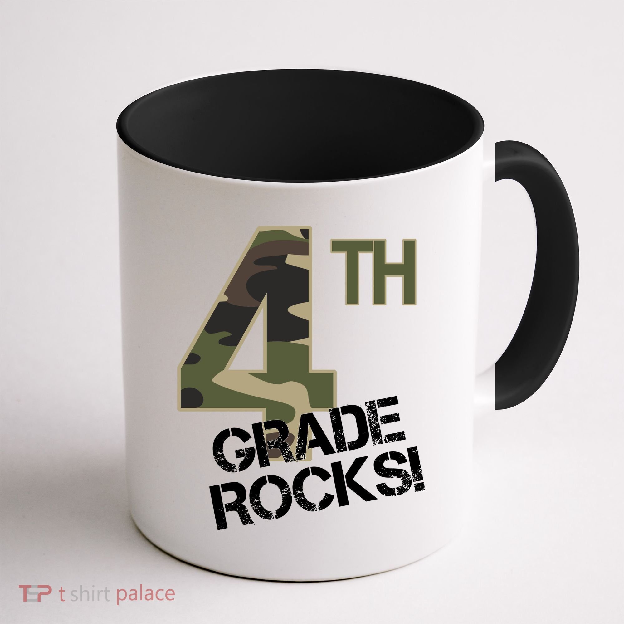 4th Grade Rocks Camo Coffee Mug