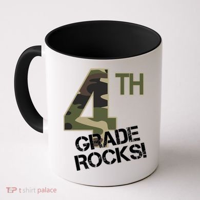 4th Grade Rocks Camo Coffee Mug