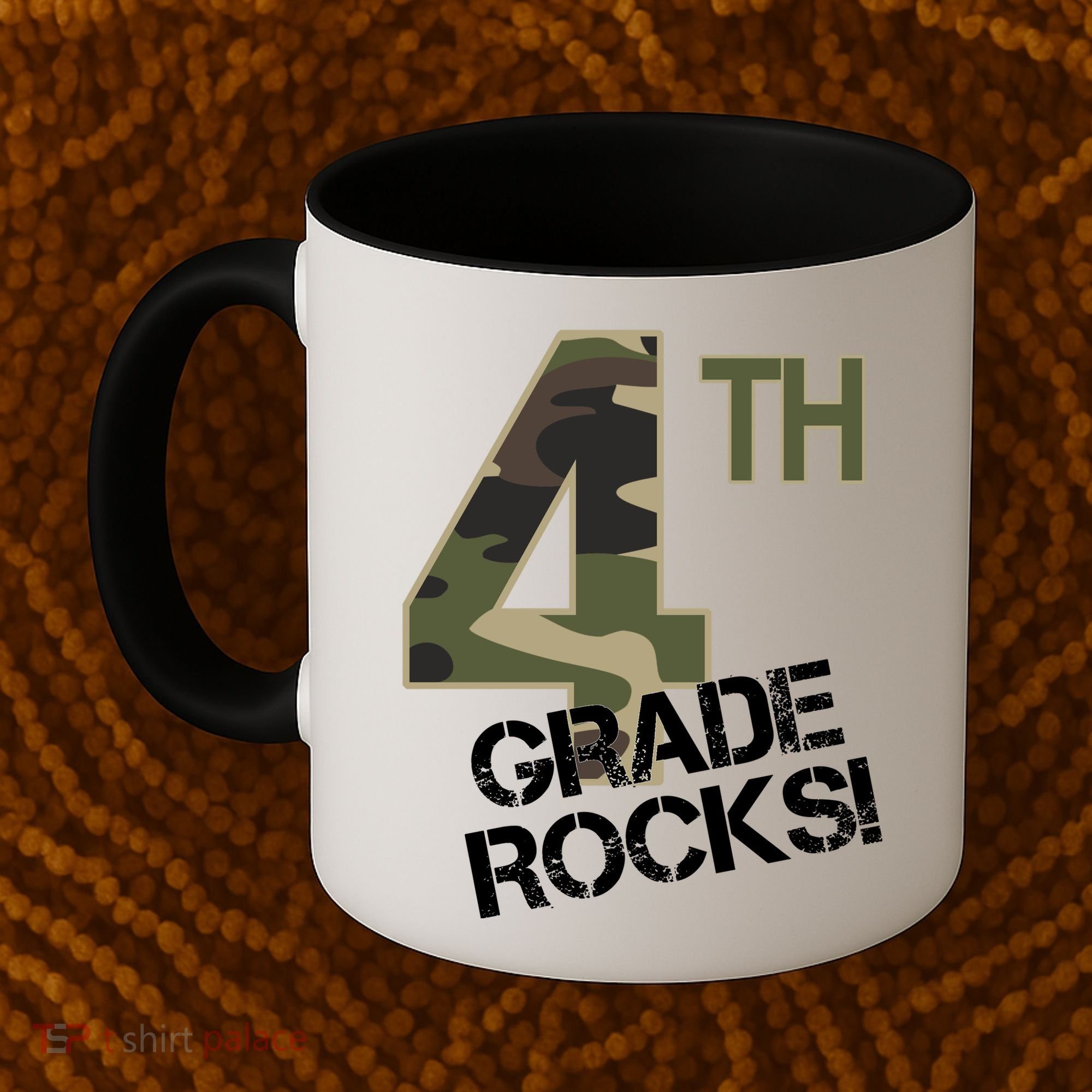 4th Grade Rocks Camo Coffee Mug
