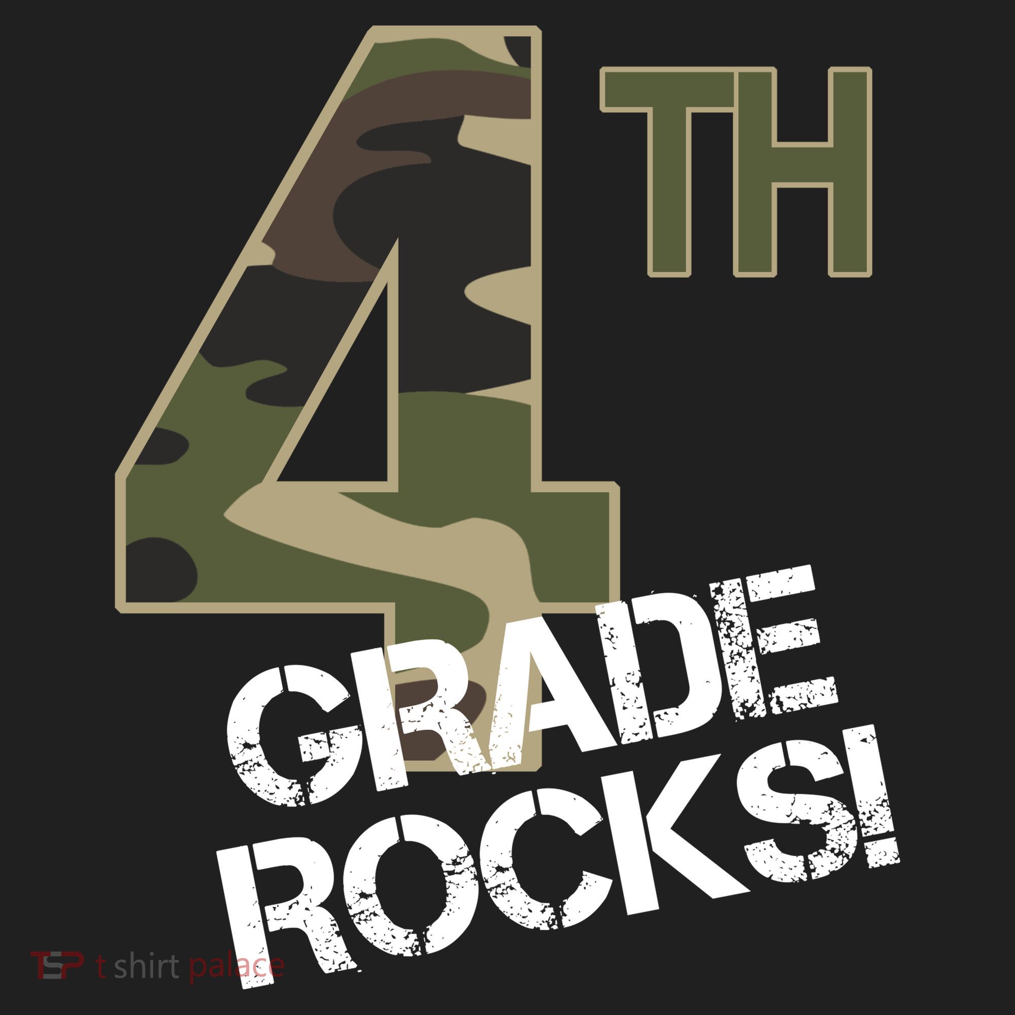 4th Grade Rocks Camo Beanie
