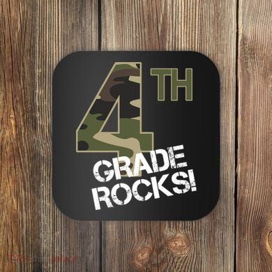 4th Grade Rocks Camo Coaster