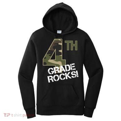 4th Grade Rocks Camo Women's Hoodie