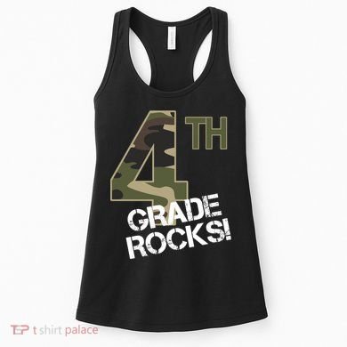 4th Grade Rocks Camo Women's Tank Top