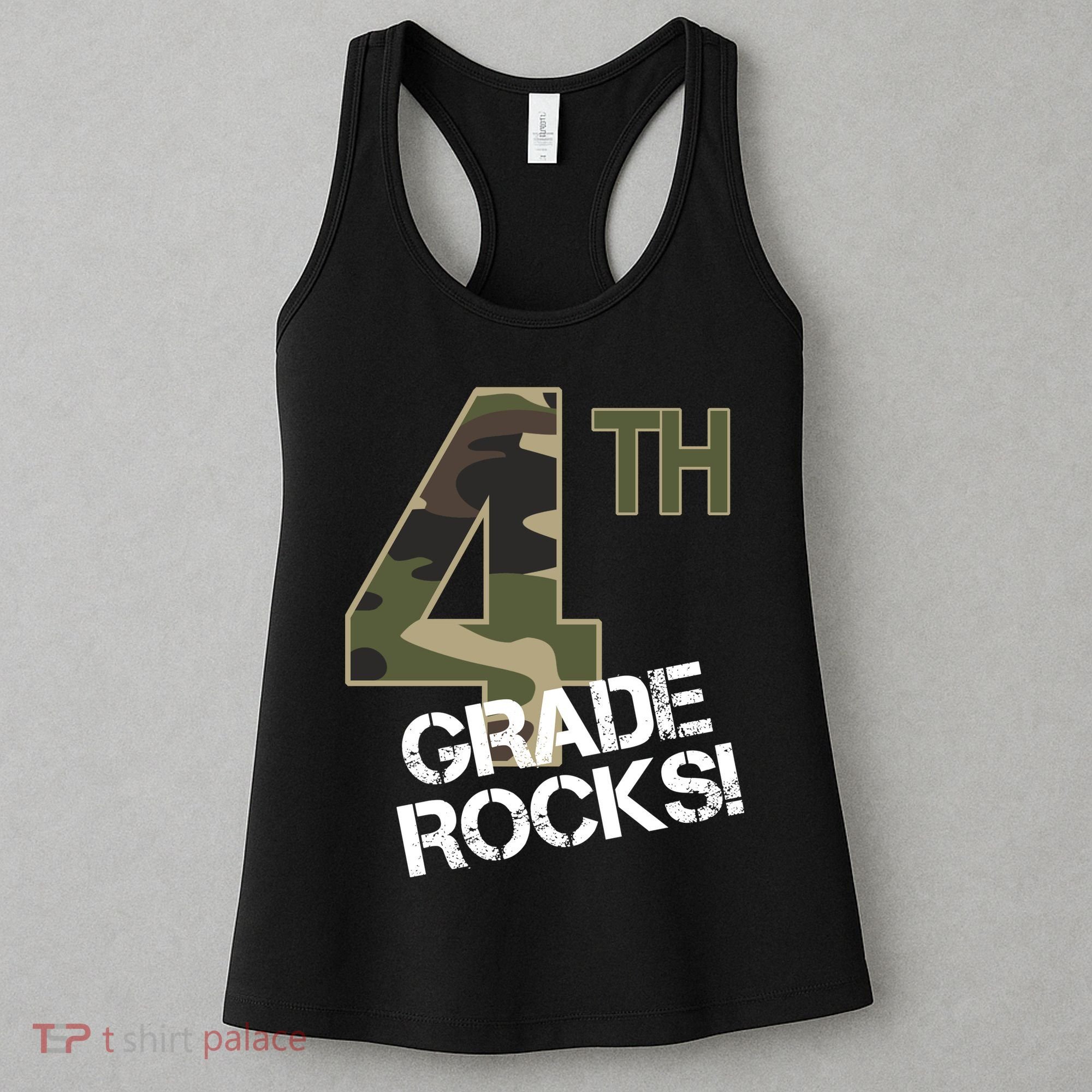 4th Grade Rocks Camo Women's Tank Top