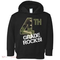 4th Grade Rocks Camo Toddler Hoodie thumb 0
