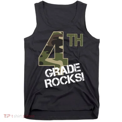 4th Grade Rocks Camo Tank Top