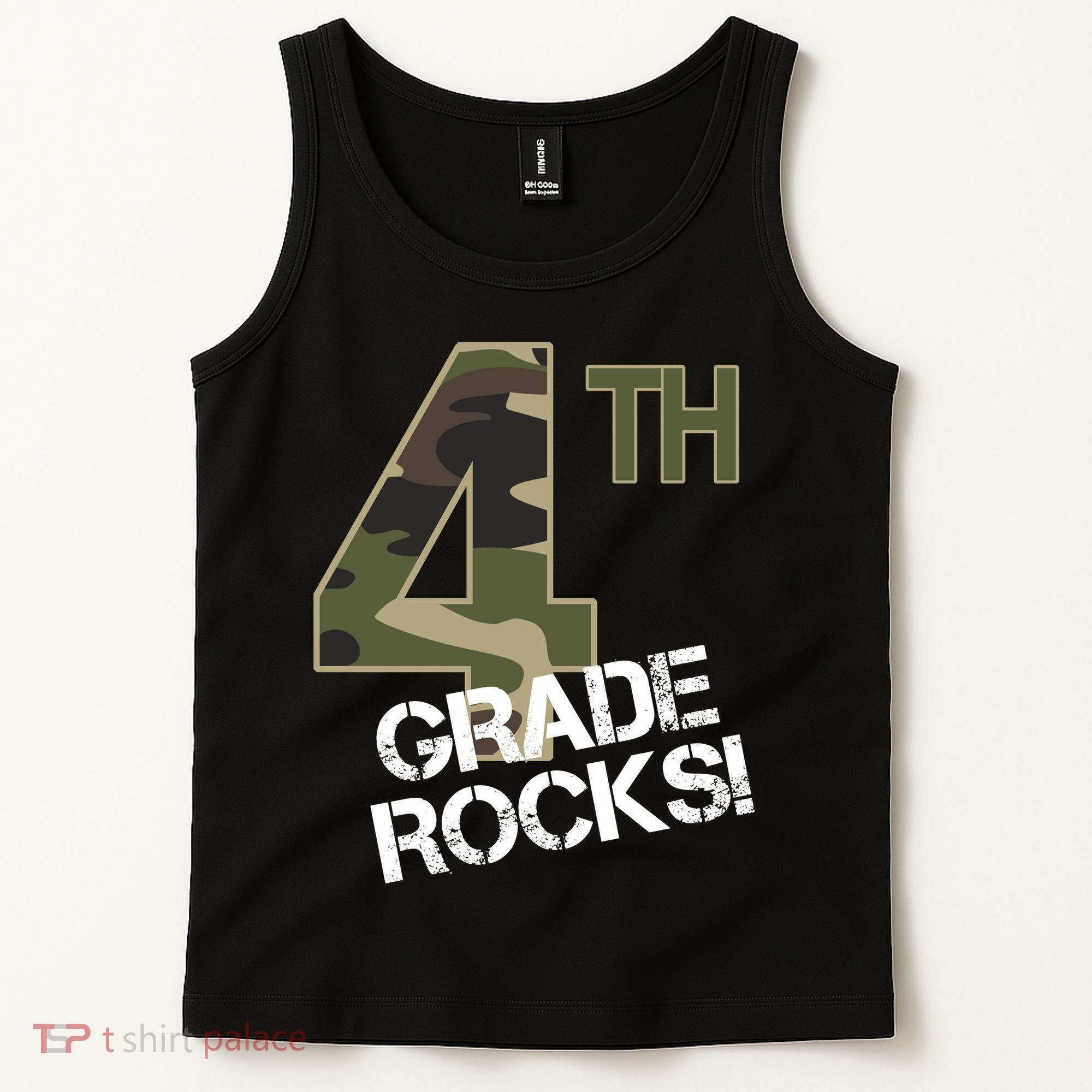 4th Grade Rocks Camo Tank Top