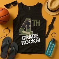 4th Grade Rocks Camo Tank Top thumb 4