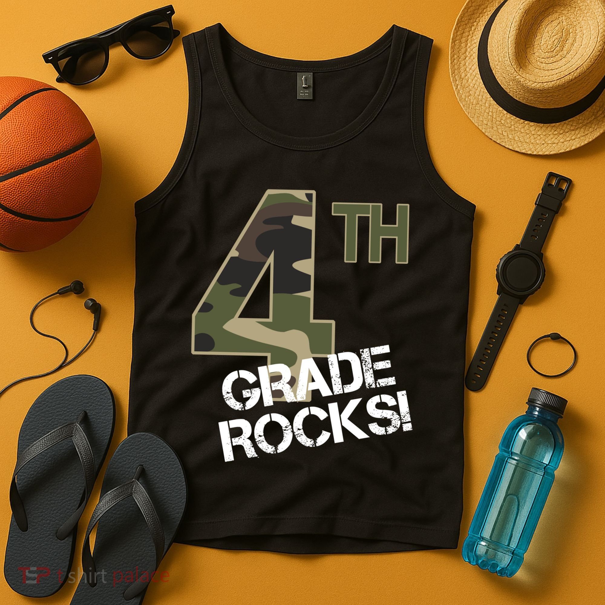 4th Grade Rocks Camo Tank Top