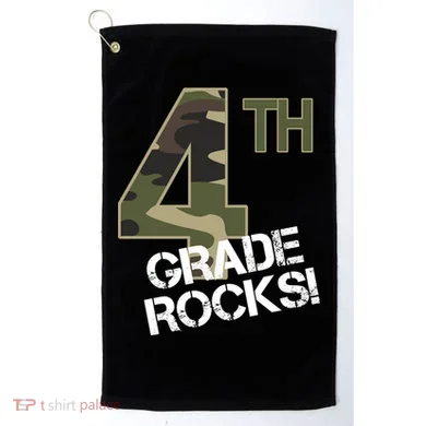 4th Grade Rocks Camo Golf Towel