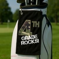 4th Grade Rocks Camo Golf Towel thumb 2