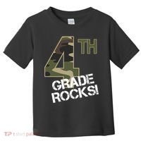 4th Grade Rocks Camo Toddler T-Shirt thumb 0