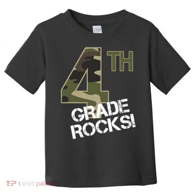 4th Grade Rocks Camo Toddler T-Shirt