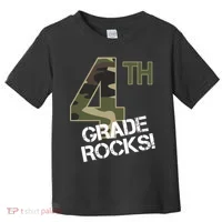 4th Grade Rocks Camo Toddler T-Shirt thumb 0