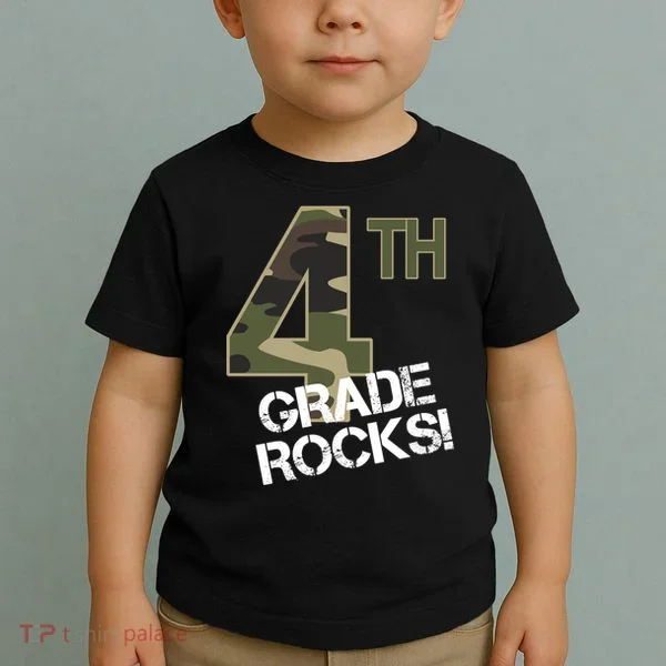 4th Grade Rocks Camo Toddler T-Shirt