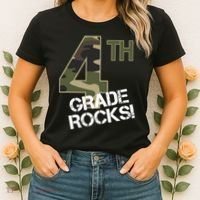 4th Grade Rocks Camo Women's T-Shirt thumb 2
