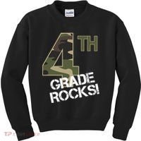 4th Grade Rocks Camo Kids Sweatshirt thumb 0