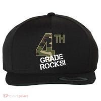 4th Grade Rocks Camo Wool Snapback Cap thumb 0