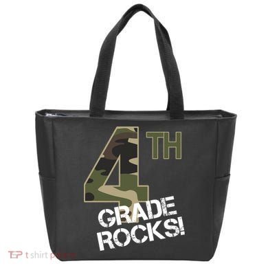 4th Grade Rocks Camo Tote Bag