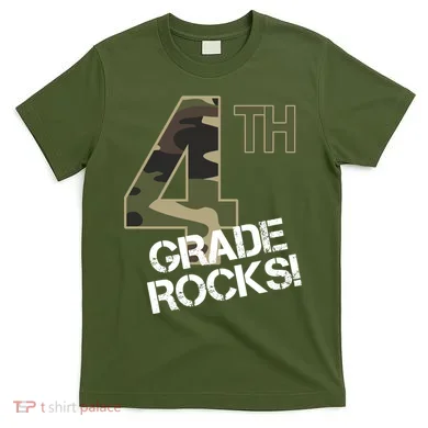 4th Grade Rocks Camo T-Shirt