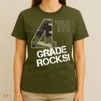 4th Grade Rocks Camo T-Shirt thumb 4