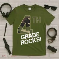 4th Grade Rocks Camo T-Shirt thumb 5