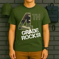 4th Grade Rocks Camo T-Shirt thumb 6