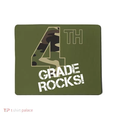 4th Grade Rocks Camo Mousepad