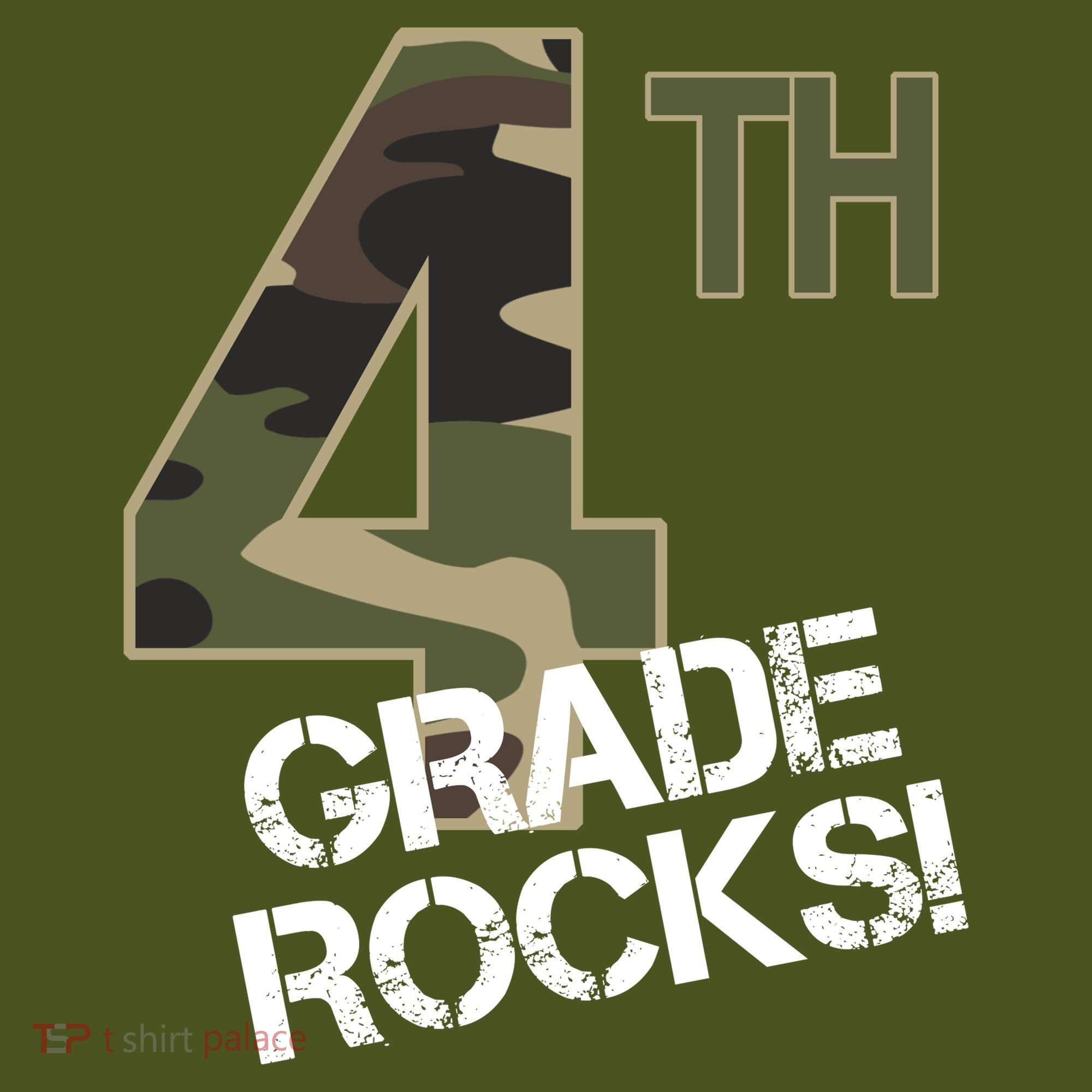 4th Grade Rocks Camo Mousepad