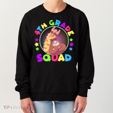 4th Grade Squad Llama Sloth Women's Sweatshirt