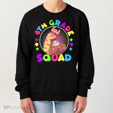4th Grade Squad Llama Sloth Women's Sweatshirt