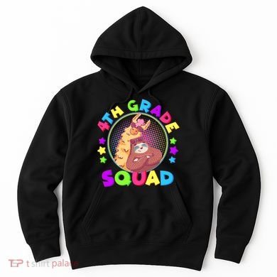 4th Grade Squad Llama Sloth Hoodie