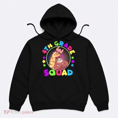 4th Grade Squad Llama Sloth Hoodie
