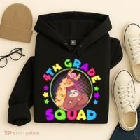 4th Grade Squad Llama Sloth Hoodie thumb 4