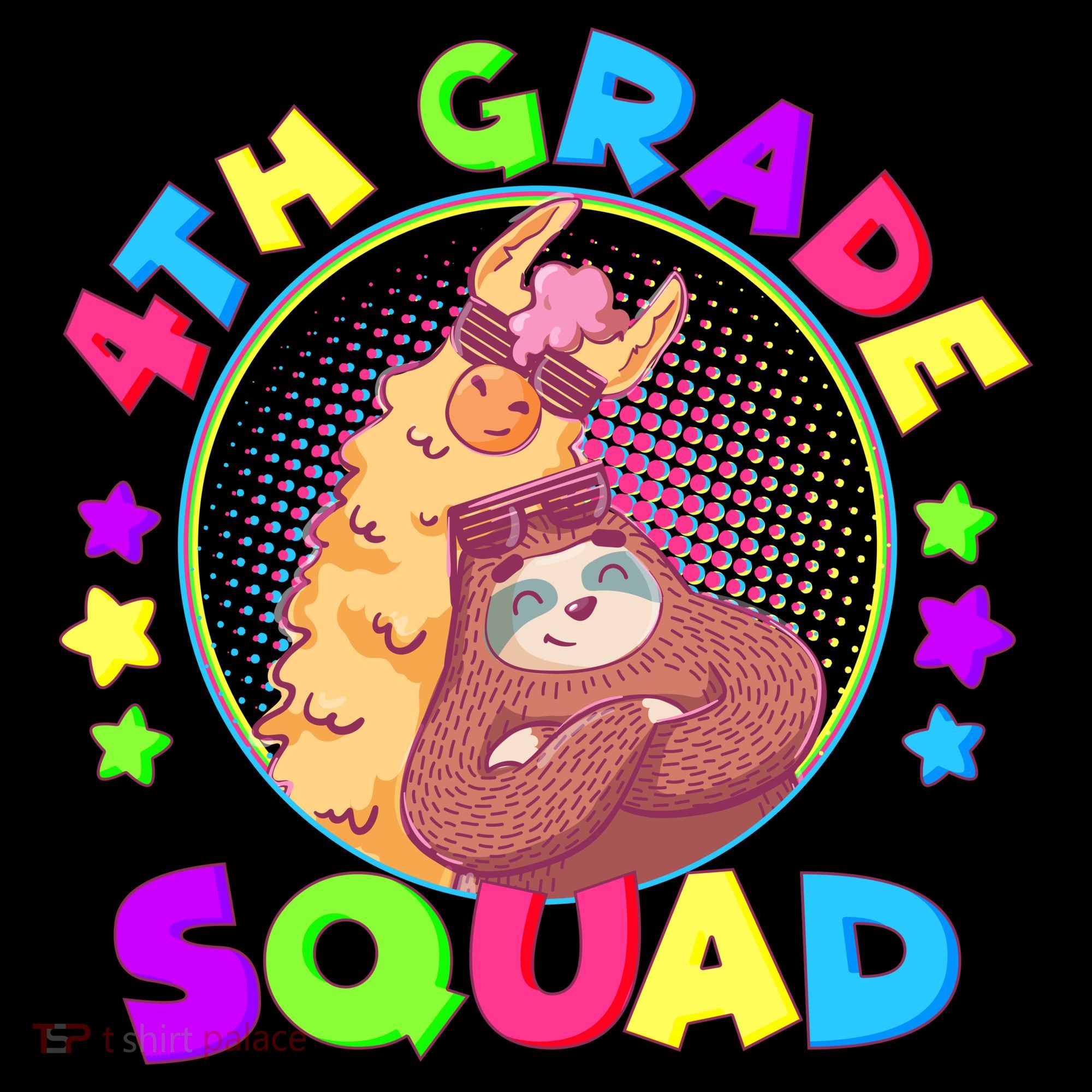 4th Grade Squad Llama Sloth Hoodie