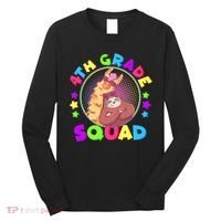 4th Grade Squad Llama Sloth Long Sleeve Shirt thumb 0