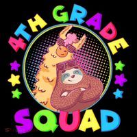 4th Grade Squad Llama Sloth Sweatshirt thumb 3