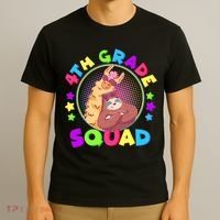 4th Grade Squad Llama Sloth T-Shirt thumb 3