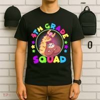 4th Grade Squad Llama Sloth T-Shirt thumb 6