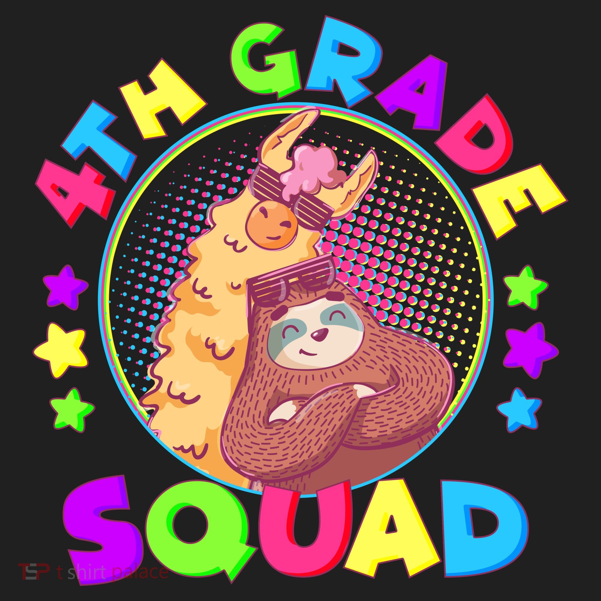 4th Grade Squad Llama Sloth Beanie