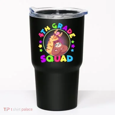 4th Grade Squad Llama Sloth Tumbler