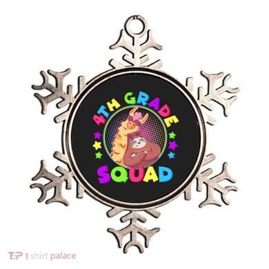 4th Grade Squad Llama Sloth Ornament