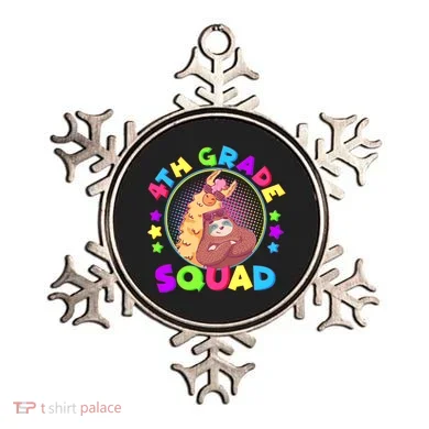 4th Grade Squad Llama Sloth Ornament