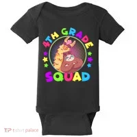 4th Grade Squad Llama Sloth Baby Bodysuit thumb 0