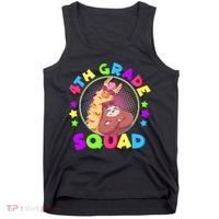 4th Grade Squad Llama Sloth Tank Top thumb 0