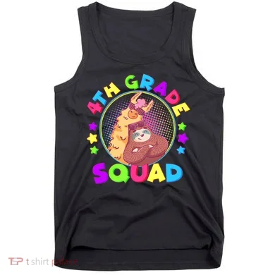 4th Grade Squad Llama Sloth Tank Top