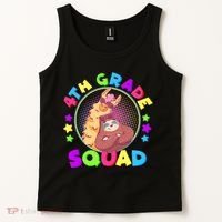 4th Grade Squad Llama Sloth Tank Top thumb 2