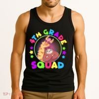 4th Grade Squad Llama Sloth Tank Top thumb 3