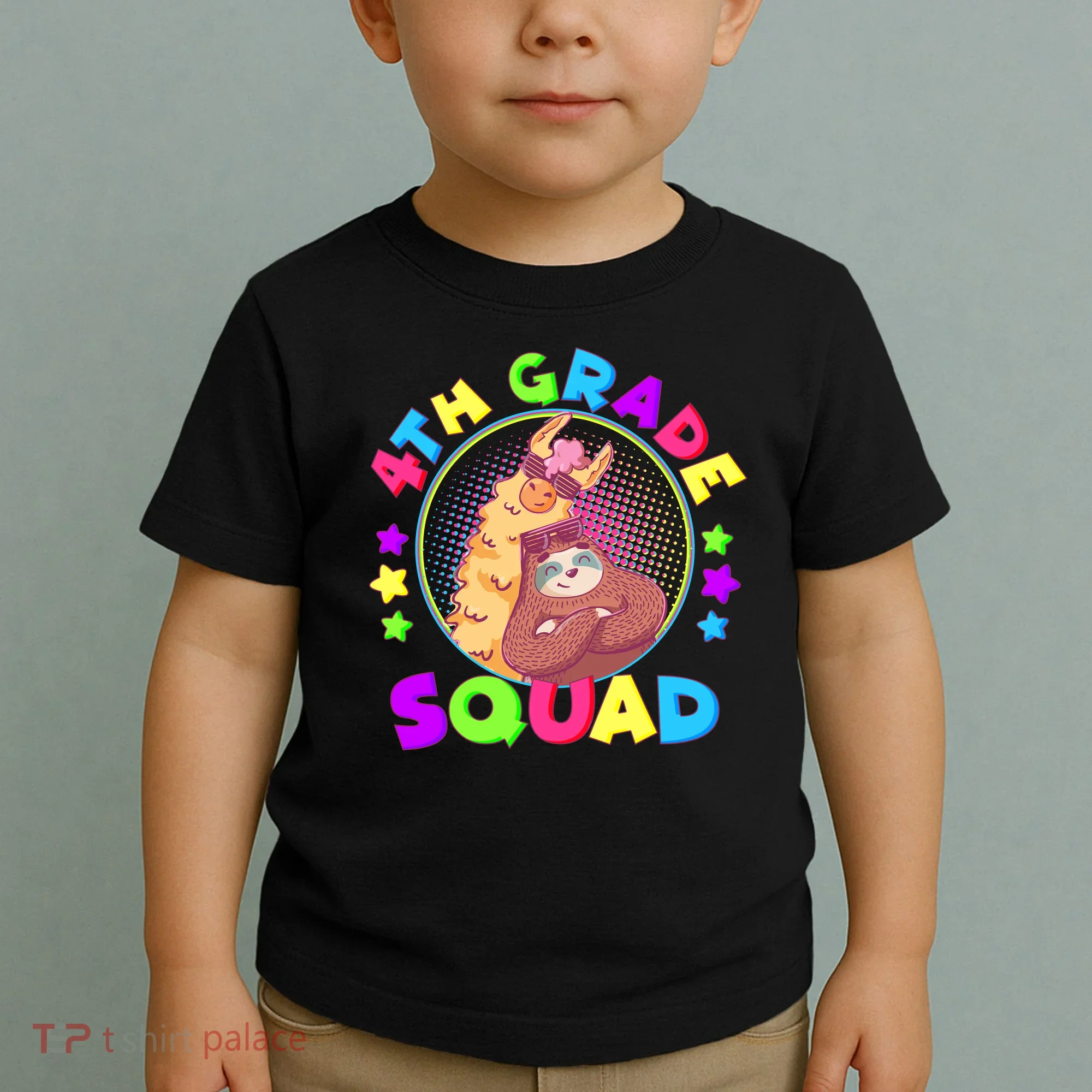 4th Grade Squad Llama Sloth Toddler T-Shirt