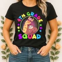 4th Grade Squad Llama Sloth Women's T-Shirt thumb 2